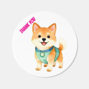 Luxury Grooming Pet Personalized Trendy Collection Classic Round Sticker