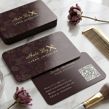 Luxury Hair Stylist Gold Foil Floral Design