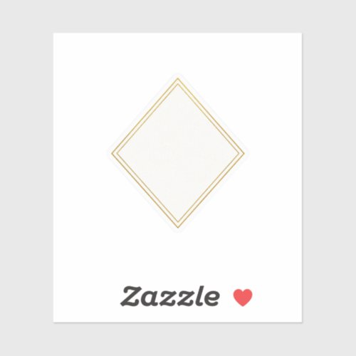 Luxury Hairline Diamond Geometric Gold Wedding Sticker