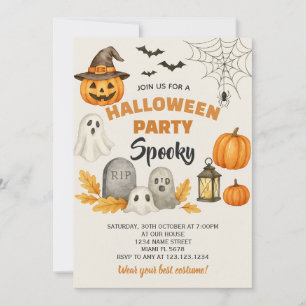 Luxury Halloween Party Card