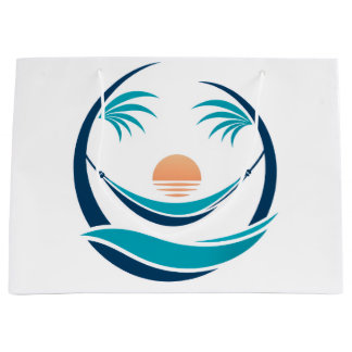 Luxury Hammock Sunset Logo Large Gift Bag