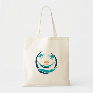 Luxury Hammock Sunset Logo Tote Bag