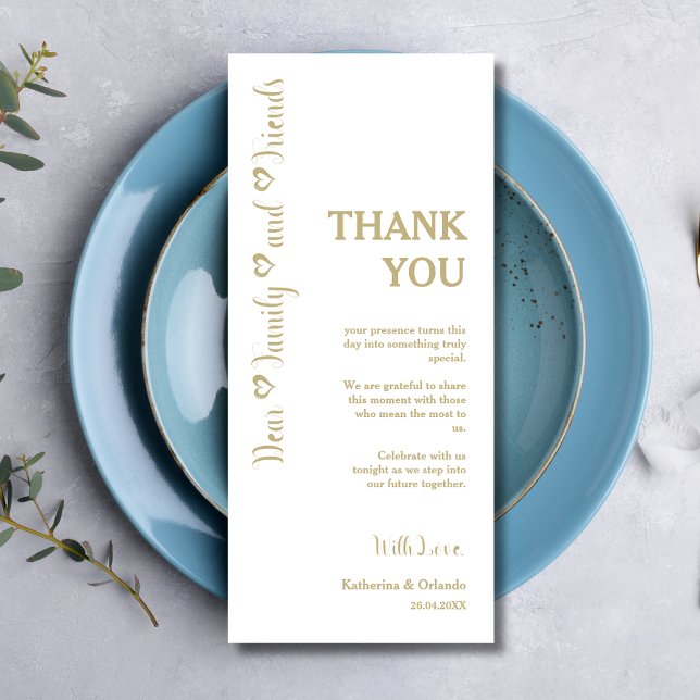 Luxury Heart Wedding Place Setting Cards  (Creator Uploaded)