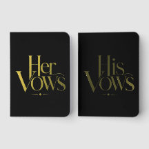 Luxury His Her Real Foil Vow Books