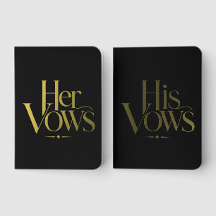 Luxury His Her Real Foil Vow Books