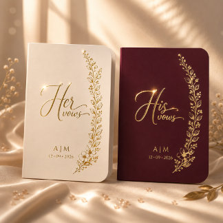 Luxury His & Her Wedding Vow Books