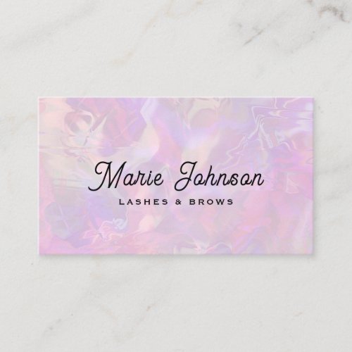 Luxury Holographic Lashes  Brows Business Card