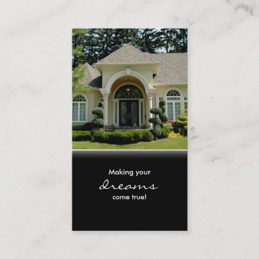 Customizable Luxury Home Entrance Real Estate Business Card