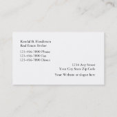 Luxury Home Marketing Business Card (Back)