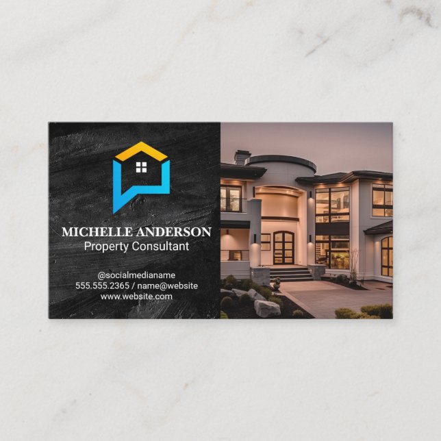Luxury Homes | Real Estate Logo Business Card (Front)