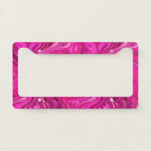 Luxury Hot Pink Marble License Plate Frame