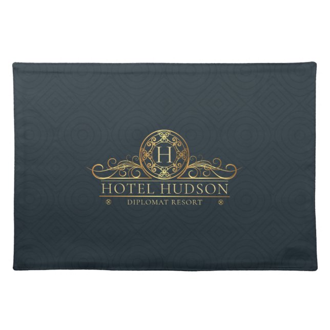 Luxury Hotel and Resorts Monogrammed Cloth Placemat (Front)