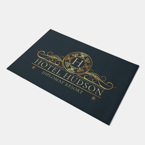 Luxury Hotel Branding Gold Doormat