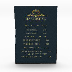 Luxury Hotel Pricing & Services Display Sign Acrylic Award