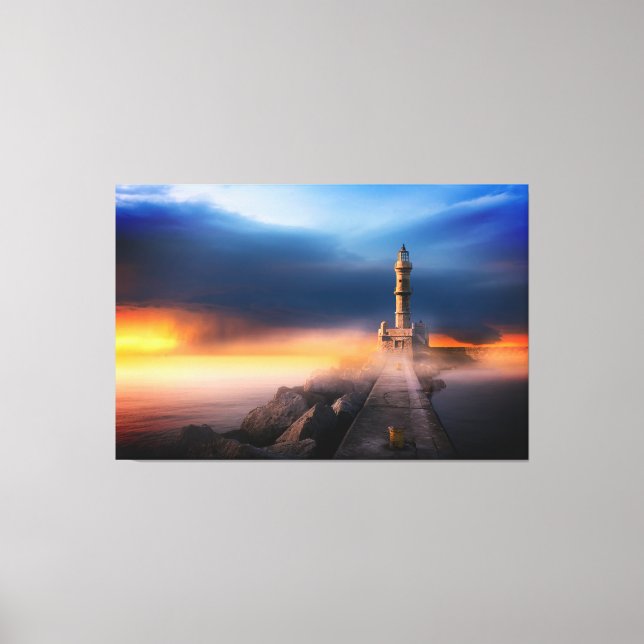 Luxury Hotel Wall Art Lighthouse Sunset (Front)