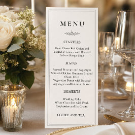 Luxury Hunter Green | Elegant Monogram Menu Invitation