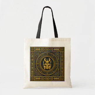Luxury Igbo Ikenga Indigo & Gold Cultural Tote Bag