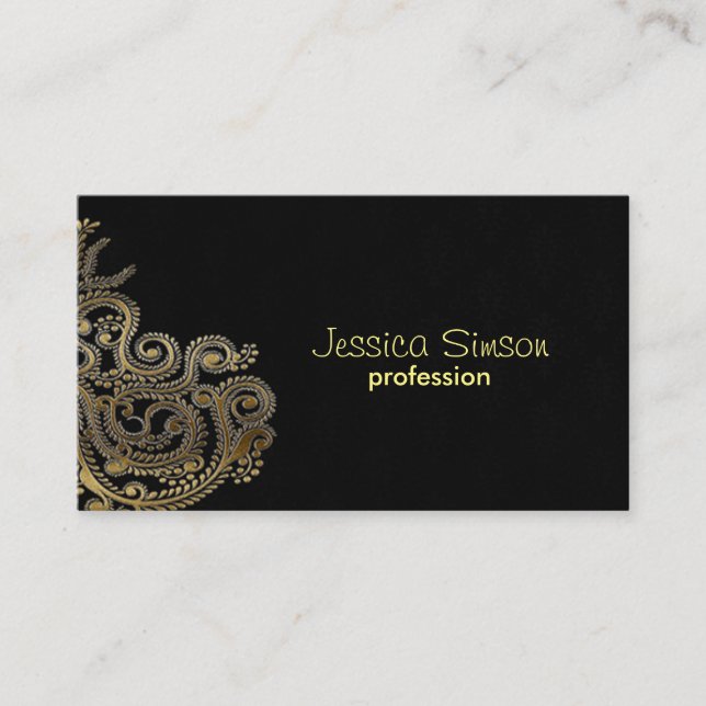 Luxury In Gold Business Card (Front)