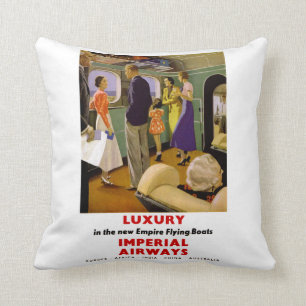 Luxury in the New Empire Flying Boats Throw Pillow