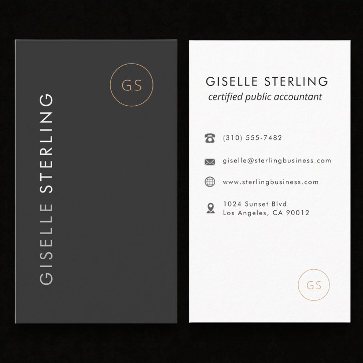 Luxury Income Tax Preparer Cpa Accountant Business Card