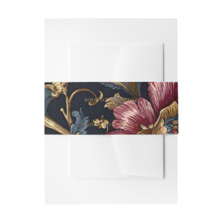 Luxury Indian Floral Vintage Royal Invitation Belly Band