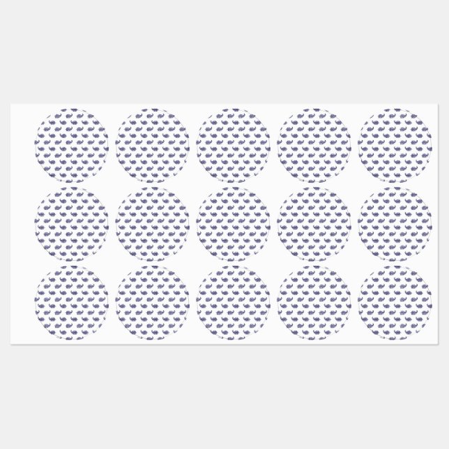 Luxury Indigo Coastal Favor Labels (Sheet)