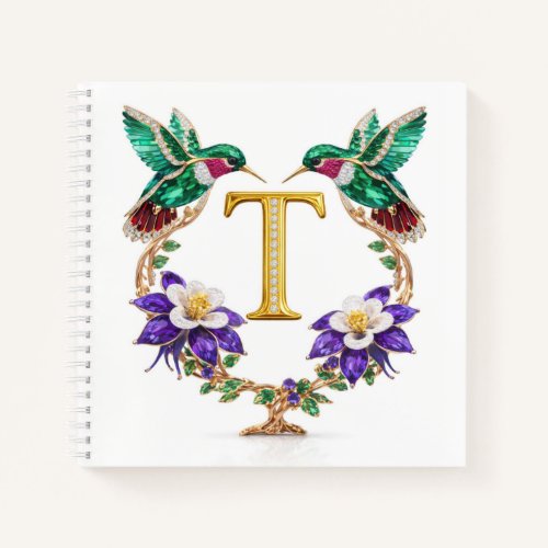 Luxury Initial T Wedding Hummingbird Jewel Gift