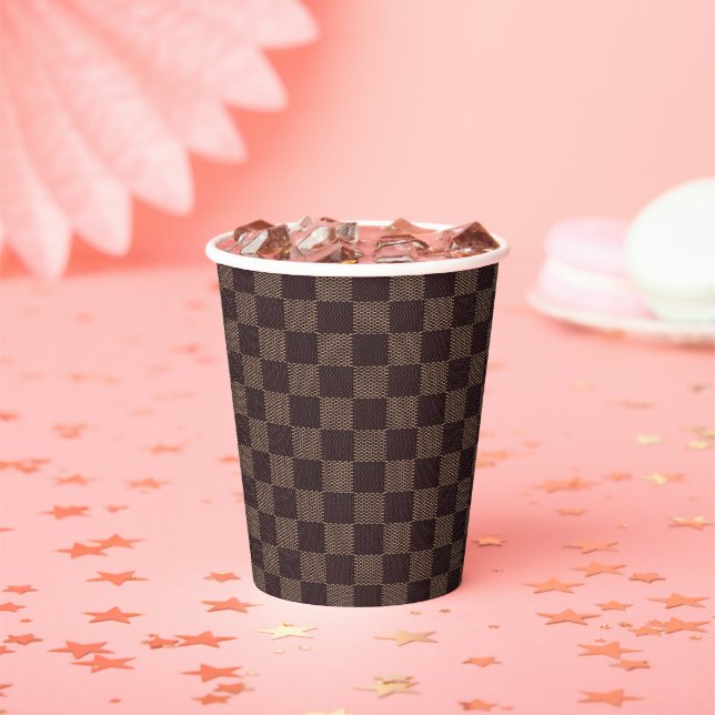Luxury inspired checkered cup (Insitu)