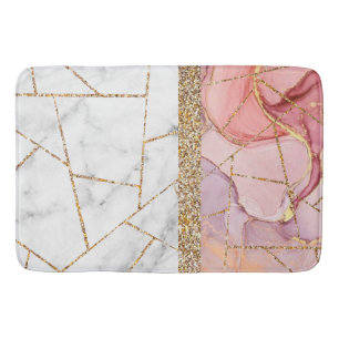 Luxury Interior Marble Stone Glitter Bath Mat