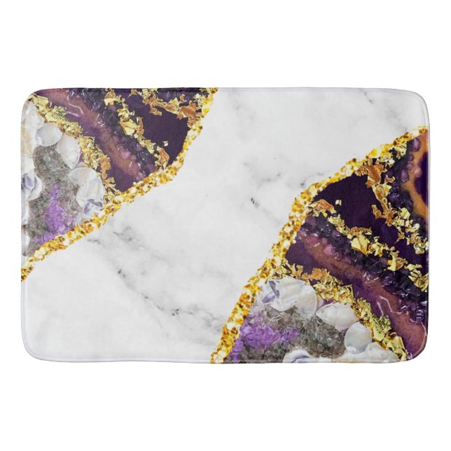 Luxury Interior Marble Stone Glitter  Beach Towel Bath Mat (Front)