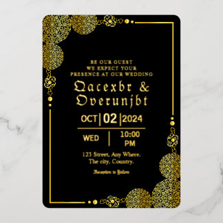 Luxury Invitation Gold Foil Template