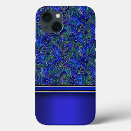 Luxury iPhone Cool blue sparkle Design Case