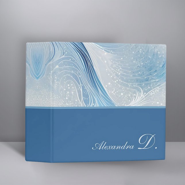 Luxury Iridescent Blue Gradient Custom Binder – 2″ (Creator Uploaded)