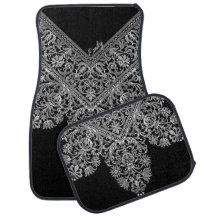 Luxury Italian Lace Pattern Black and White