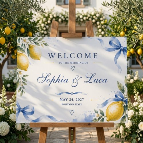 Luxury Italian Lemon Wedding Welcome Sign