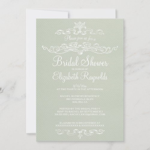 Luxury Ivory Bridal Shower Invitations