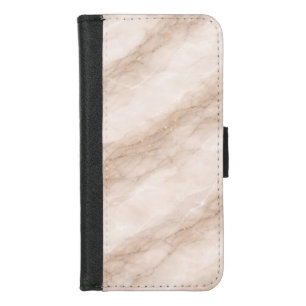 Luxury Ivory Fog Marble Texture Soft Taupe Veining iPhone 8/7 Wallet Case