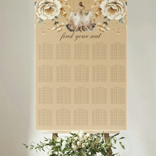 Luxury Ivory & Gold Quinceañera Seating Chart