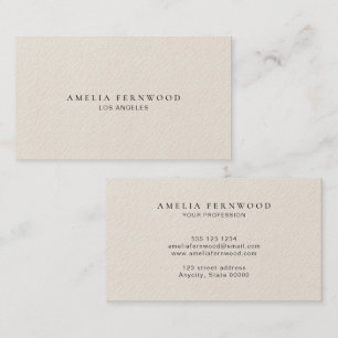 Luxury Ivory Leather Professional Minimal Custom Business Card