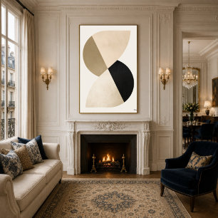 Luxury Japandi Minimal Geometric Abstract Wall Art