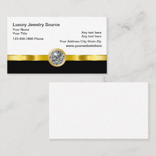 Luxury Jewelry Theme Modern Business Cards