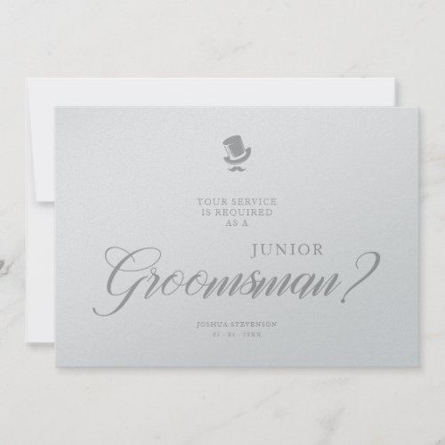 Luxury Junior Groomsman Funny Wedding Minimalist