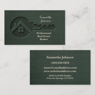 Luxury Key Pine Green Real Estate Business Card