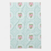 Luxury Kitchen Towels - Pink Rose & Chains Towel | Zazzle