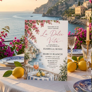 Luxury La Dolce Vita Amalfi Coast Invitation