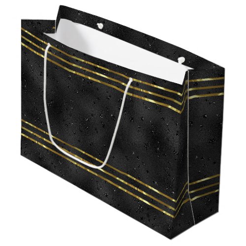 Luxury lack monochromatic glam background large gift bag