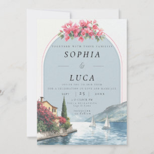 Luxury Lake Como Destination Wedding with QR Code Invitation