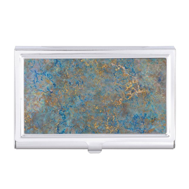 Luxury Lapis Lazuli Marble Business Card Case (Front)