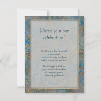 Luxury Lapis Lazuli Marble Invitation