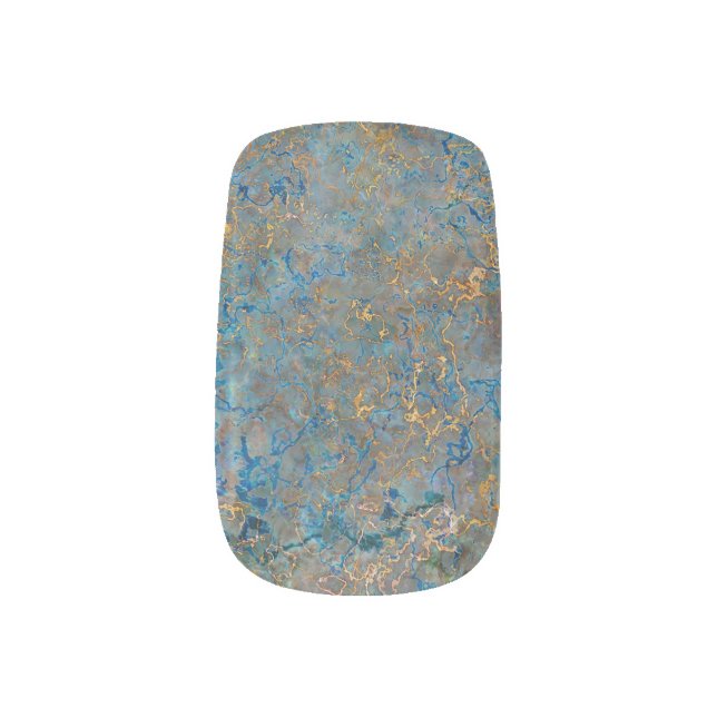 Luxury Lapis Lazuli Marble Minx Nail Wraps (Left Thumb)